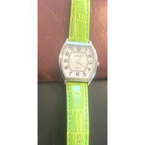 Women's Silver Tone 25mm Gossip Watch, MOP Face, Leather Band